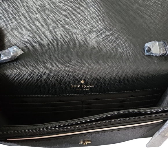 Kate Spade ♠️Flop Crossbody Black glitter fabric - Picture 3 of 4